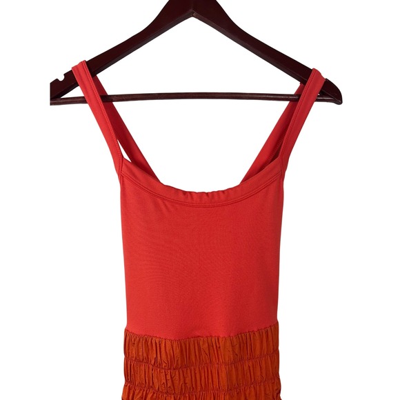 Free People Movement Way Home Skortsie S Orange Morning Burst Dress Athletic - Picture 7 of 16